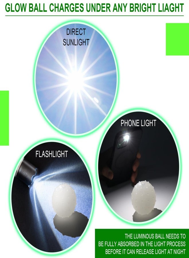 Liliful 5 Pcs Glow in The Dark Ball Dog Toy 2.5 Inch Glowing Fetch Ball Rubber Bouncy Dog Toy Balls with Net Bag for Dogs 20-60 Lbs - Image 4